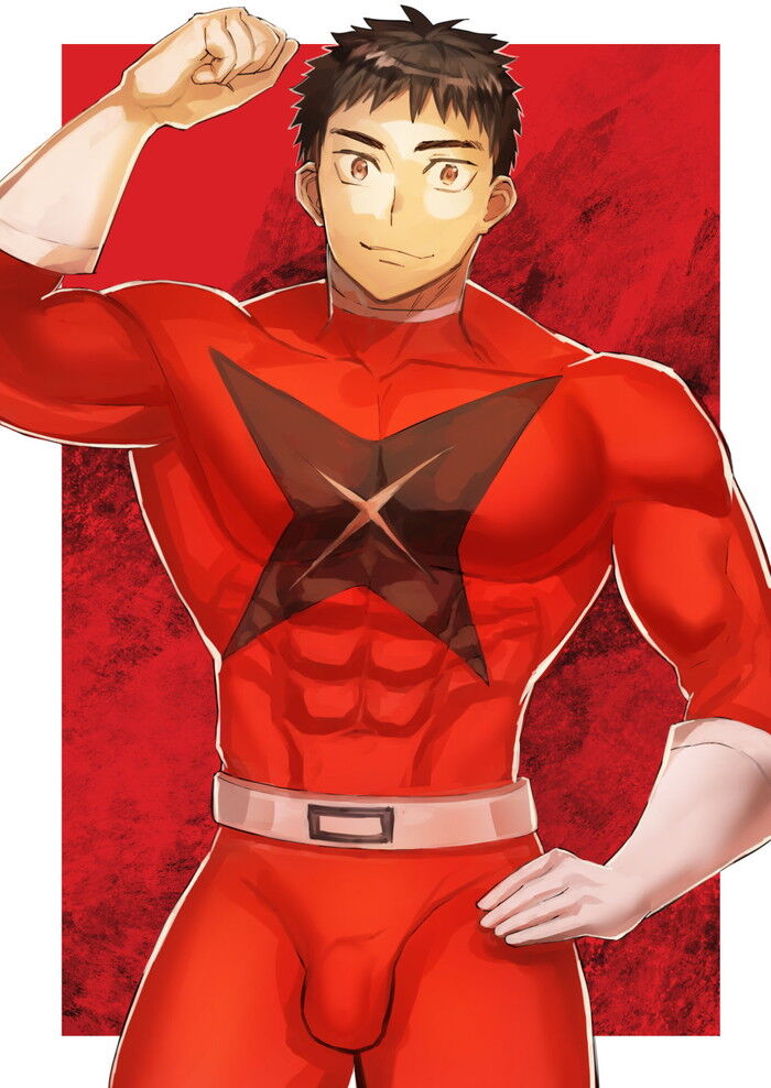 BL同人エロ漫画・ムキムキマッチョ球児のホモ堕ち男のペニスをフェラチオ