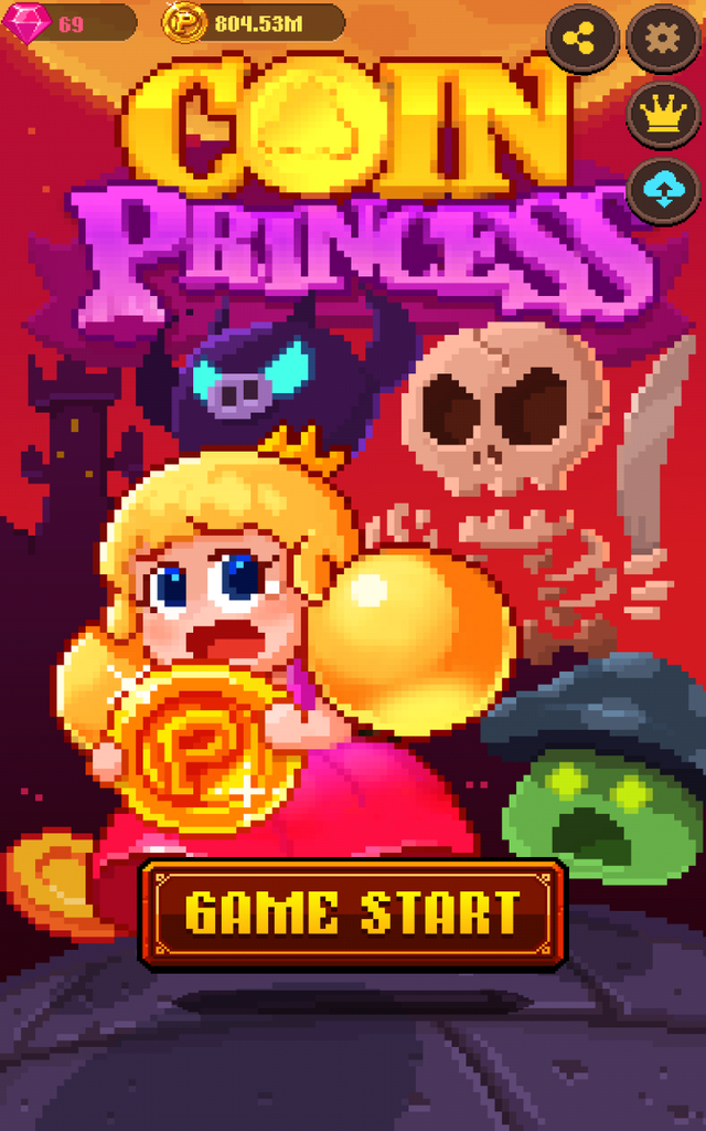 Coin Princess（コインプリンセス） オフラインレトロRPGクエスト 攻略レビュー お金稼ぎとレベル上げ方法