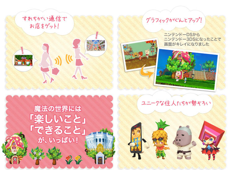 3DSゲーム速報 『とんがりボウシと魔法の町』の発売日決め、人気が『飛び出せ どうぶつの森』に追い込み