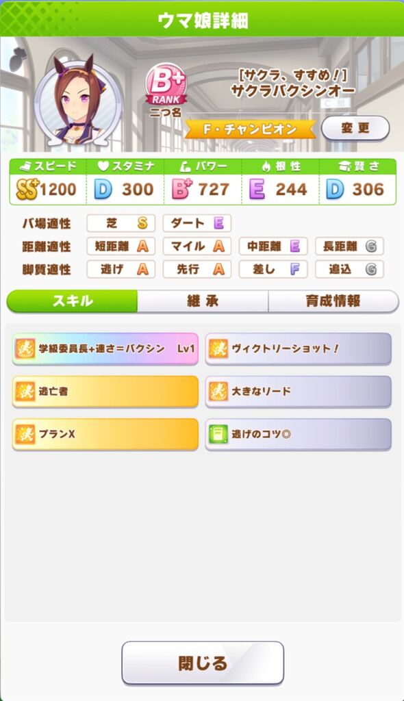 サクラバクシンオー ウマ娘攻略まとめステイヤー