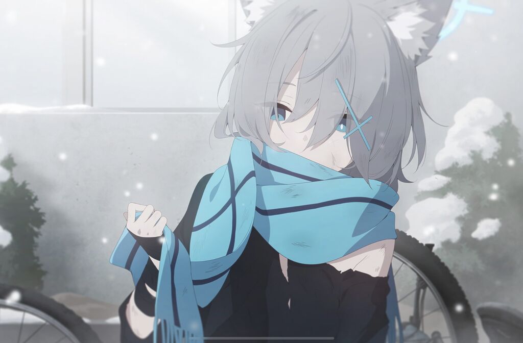 シロコ モチーフマフラー ブルーアーカイブ ブルアカふぇす