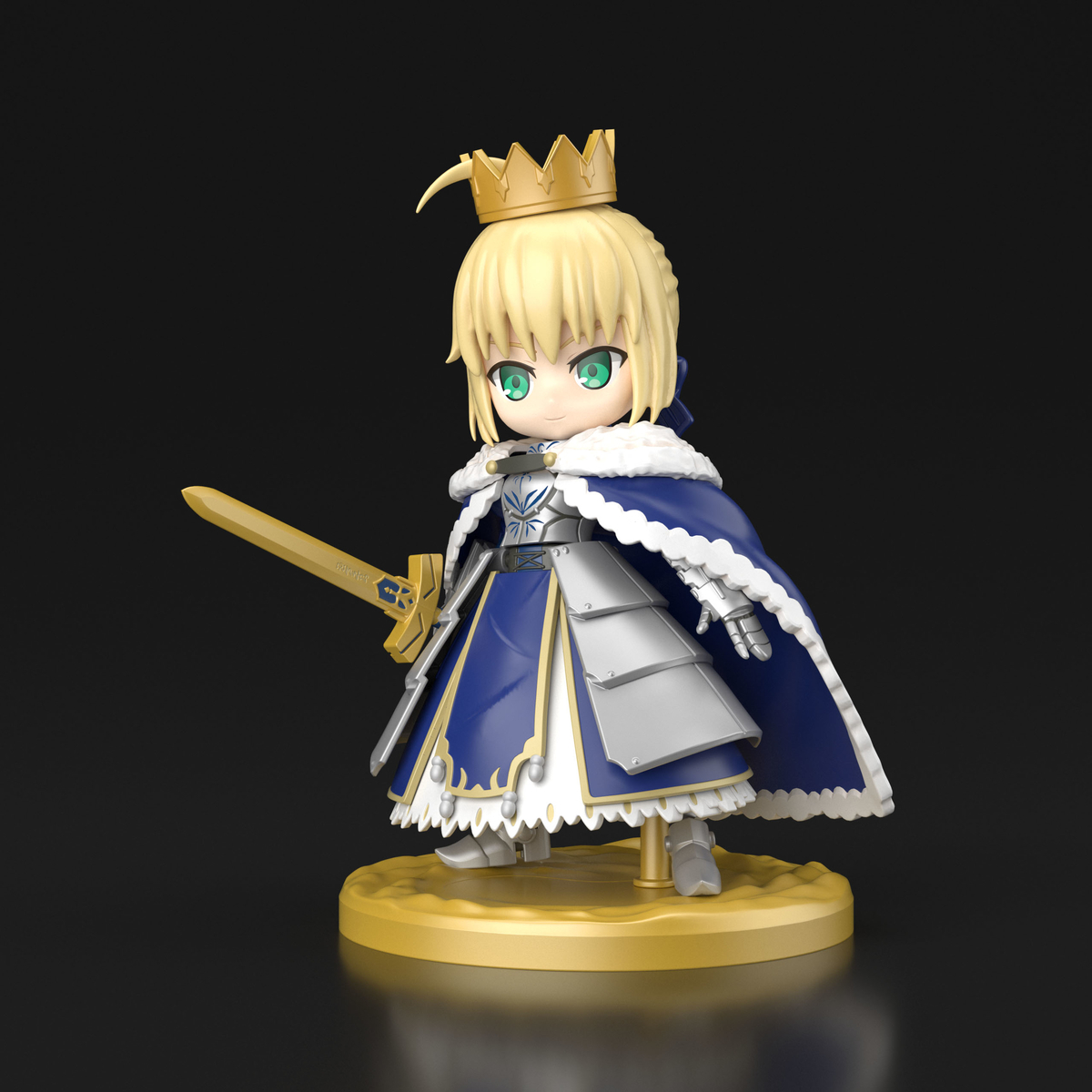 『Fate/Grand Order』ぷちりっつ「セイバー/アルトリア・ペンドラゴン」が予約開始。王冠とマントを羽織り、威風堂々とした立ち姿を ...