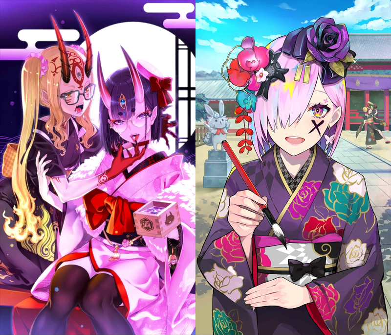 Fate Grand Order Arcade 4月実装の霊衣ラインナップをご紹介 転身霊衣 酒呑童子 伊達眼鏡 茨木童子 茨木鬼団子 が登場 Fate Grand Order Blog