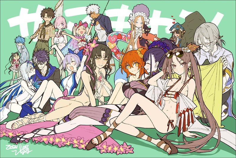 Fatego Memo5より ワダアルコさんの サマーキャンプの水着サーヴァント達 Fate Grand Order Blog