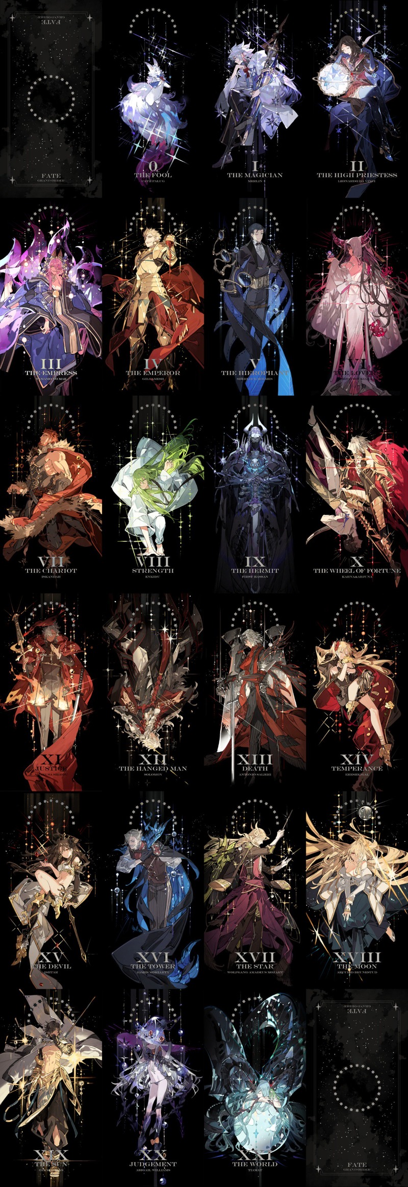 Star影法師さんの Fate Grand Order タロットカード大アルカナ イラスト Fate Grand Order Blog