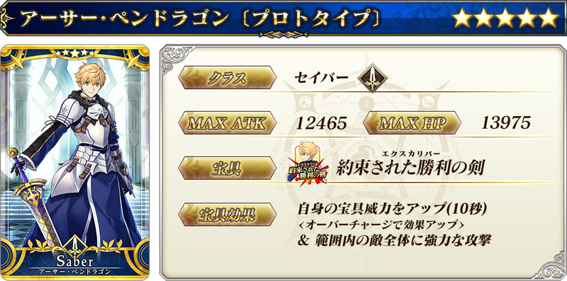 Fate Grand Order Arcade に 5 Ssr アーサー ペンドラゴン プロトタイプ が参戦 Fate Grand Order Blog