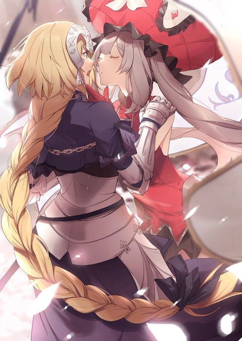 Fgo ノ間先生が描いたキス寸前の美しいジャンヌさんとマリーちゃん この光景は羨ましすぎる Fateなう Fgo ノ間先生が描いたキス寸前の美しいジャンヌさんとマリーちゃん この光景は羨ましすぎる Fateなう