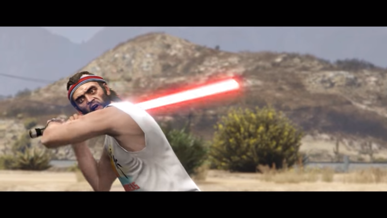 Gta5 スターウォーズ のライトセーバーの戦いを再現するファンメイド動画 ゲーム攻略のまるはし