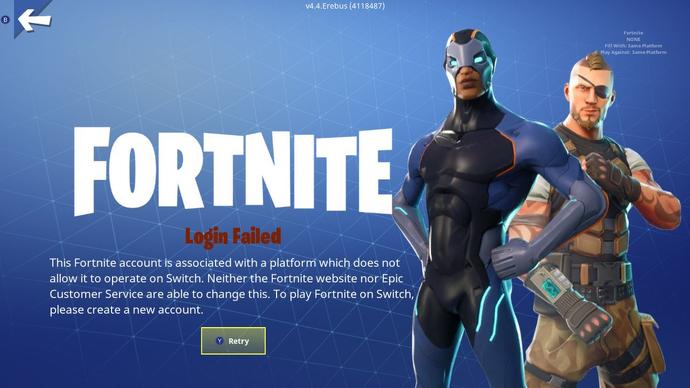 Ps4版 フォートナイト でプレイしたことがあるアカウントで スイッチ版をプレイする事が出来ない Pc版とスマホ版は使えるのに ゲーム攻略のまるはし