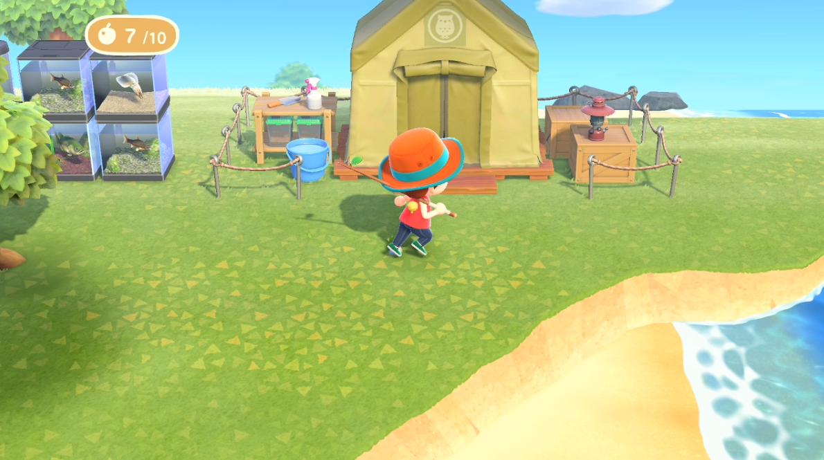 のんびり借金生活 あつまれ どうぶつの森 2日目 スコップとたかとびぼうを入手していざ川の向こうでかせき掘り 博物館建造へ ゲーム攻略のまるはし