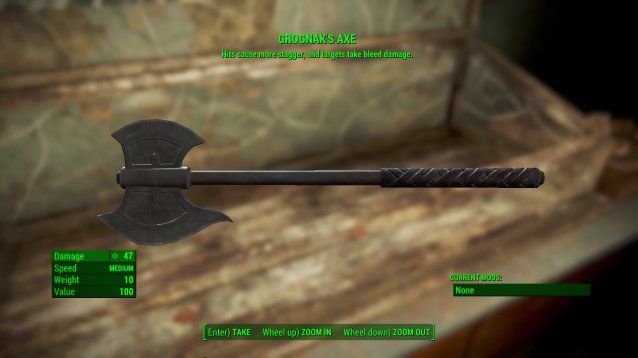 Fallout4 グロッグナック ザ バーバリアンな斧と衣装の入手法 ゲーム攻略のまるはし Fallout4 グロッグナック ザ バーバリアンな斧と衣装の入手法 ゲーム攻略のまるはし