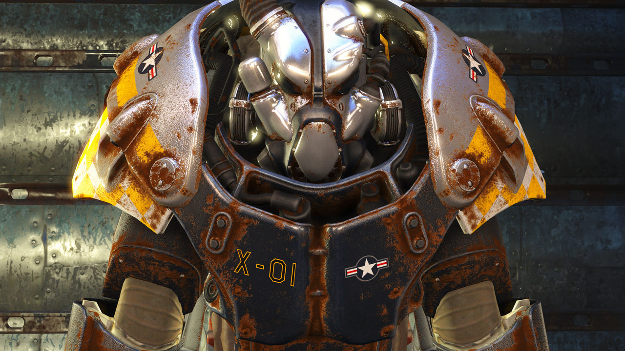 Fallout4 パワーアーマーx 01 第二次世界大戦戦闘機風ペイントmod ゲーム攻略のまるはし