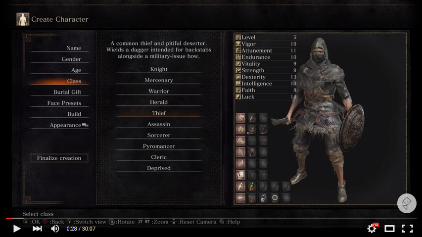 ダークソウル3 素性とそのステータスを紹介 ゲーム攻略のまるはし