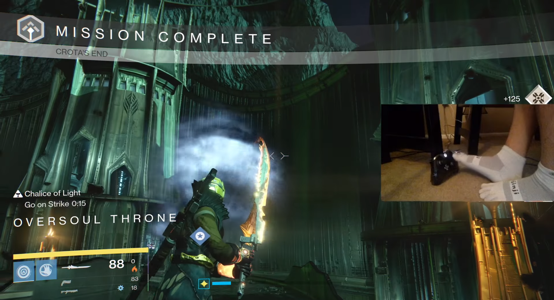 Destiny 足クロタソロ ついに足でコントローラーを操作してクロタをソロクリアするガーディアン現る ゲーム攻略のまるはし