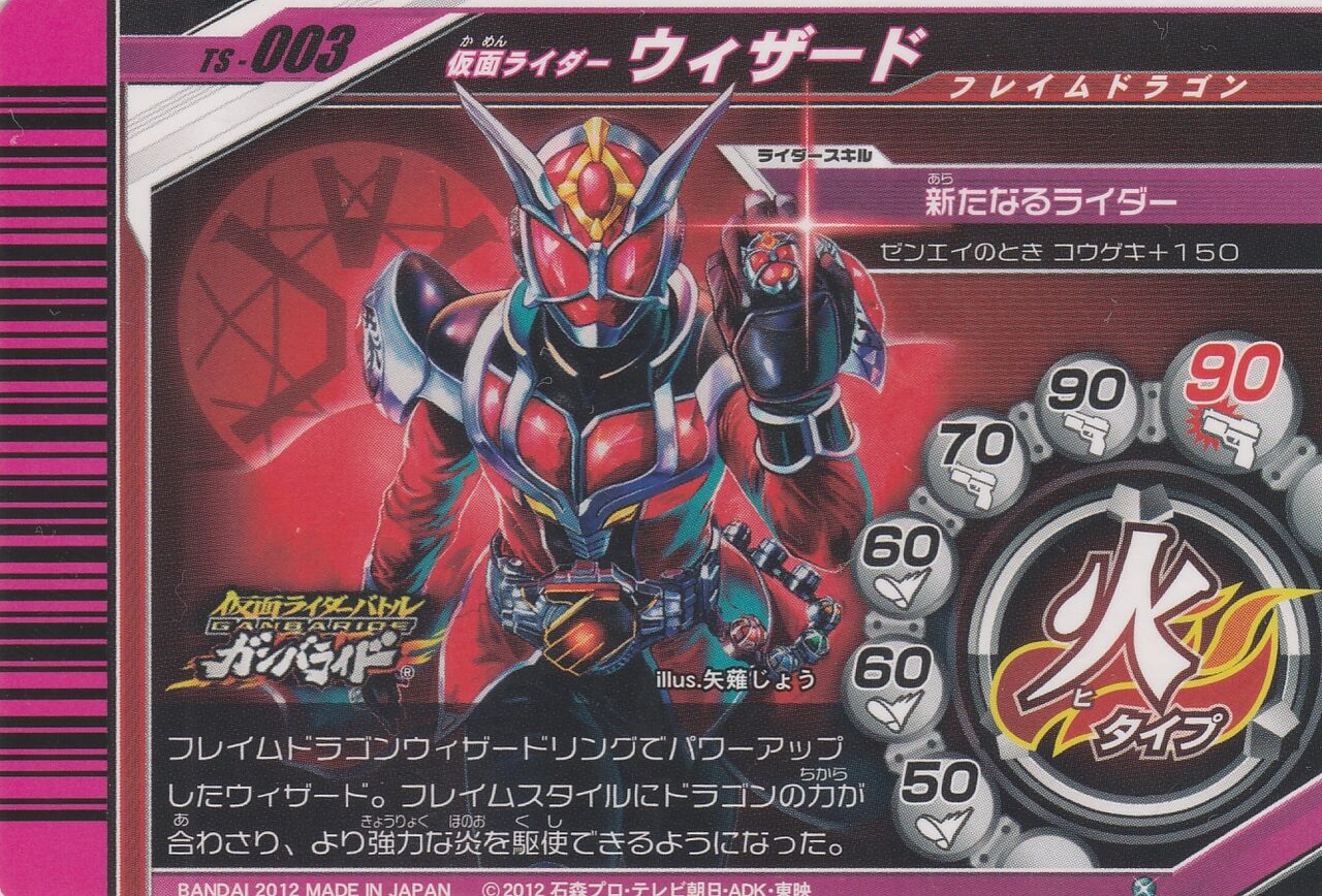 仮面ライダーウィザード 玩具付属 : ガンガンセメロｰガンバ