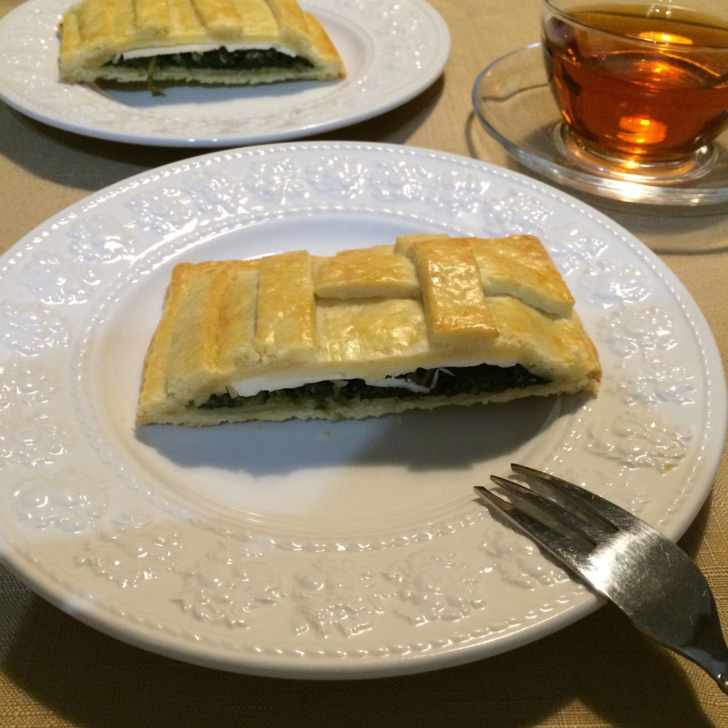 ギリシャ料理 スパナコピタ ほうれん草とチーズのパイ ミミちゃんの台所日記 ギリシャ料理 スパナコピタ ほうれん草とチーズのパイ ミミちゃんの台所日記