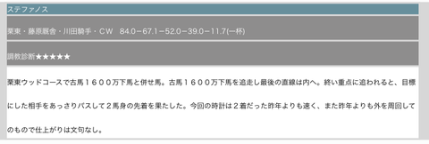 ステファノス調教