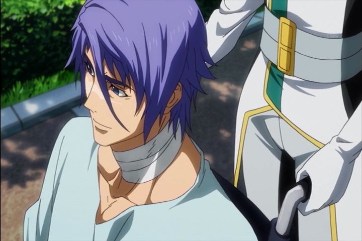 鉄血 50話 最終回 ガエリオ車椅子だったけど下半身動かなくなったってこと 首の包帯は阿頼耶識除去の手術したのかな ガノ速