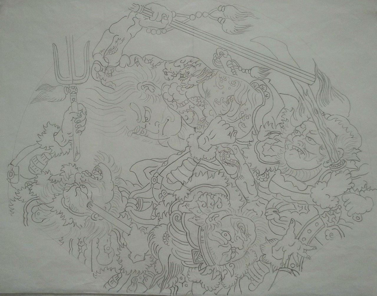 弘前ねぷた絵112 見送り絵の題材 九紋龍史進＆石秀 : 弘前ねぷた