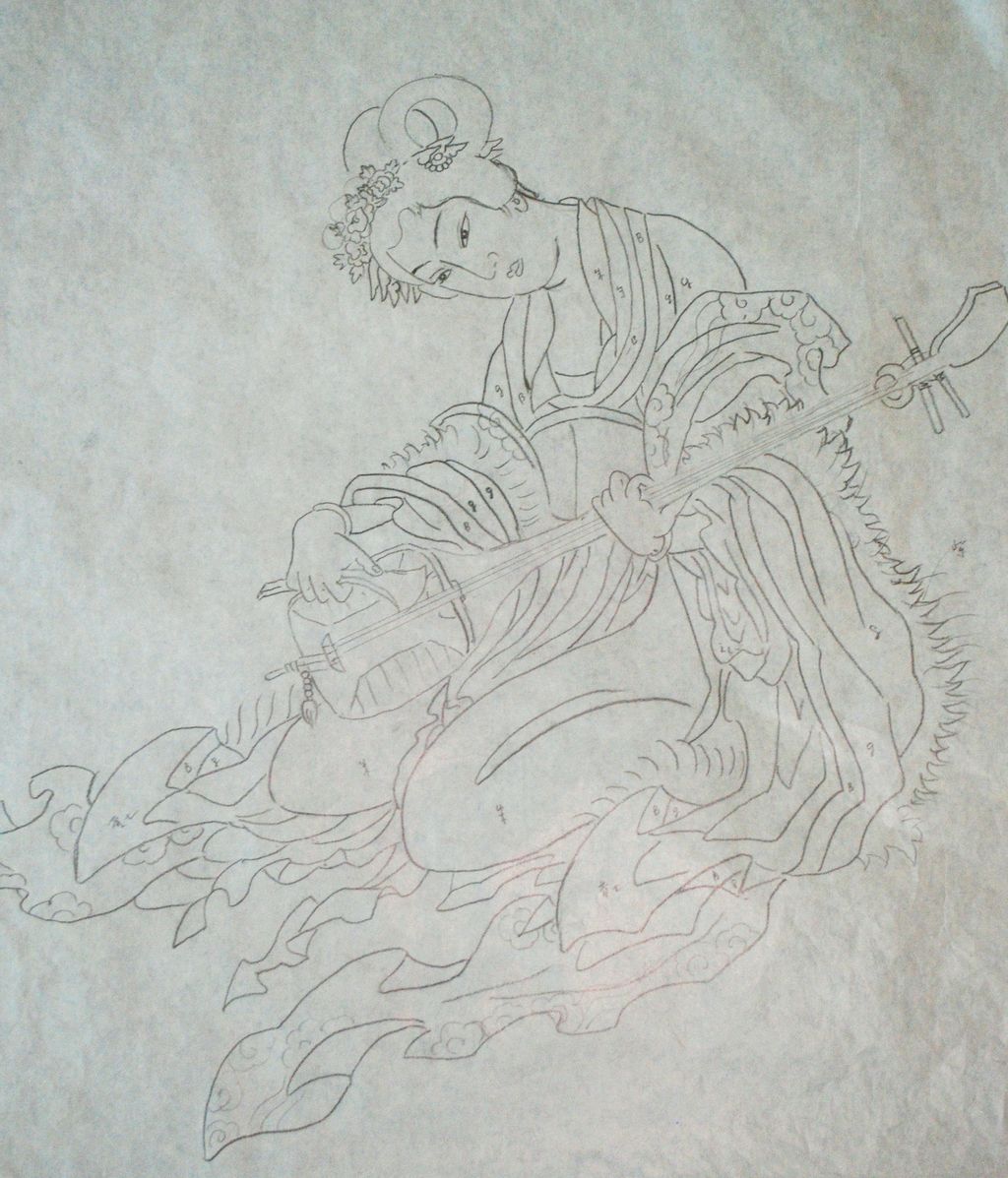 弘前ねぷた絵173 見送り絵の題材 玉蘭 : 弘前ねぷた絵 川村岩山