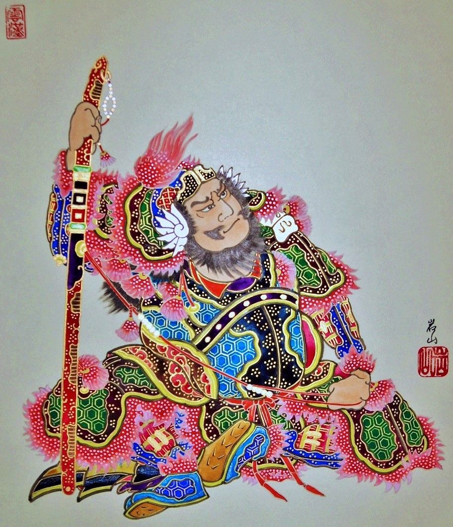 弘前ねぷた絵117 見送り絵の題材 曹操 : 弘前ねぷた絵 川村岩山