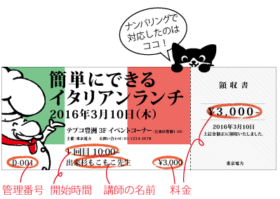 座席指定見本_東京電力ワークショップ_ナンバリング事例