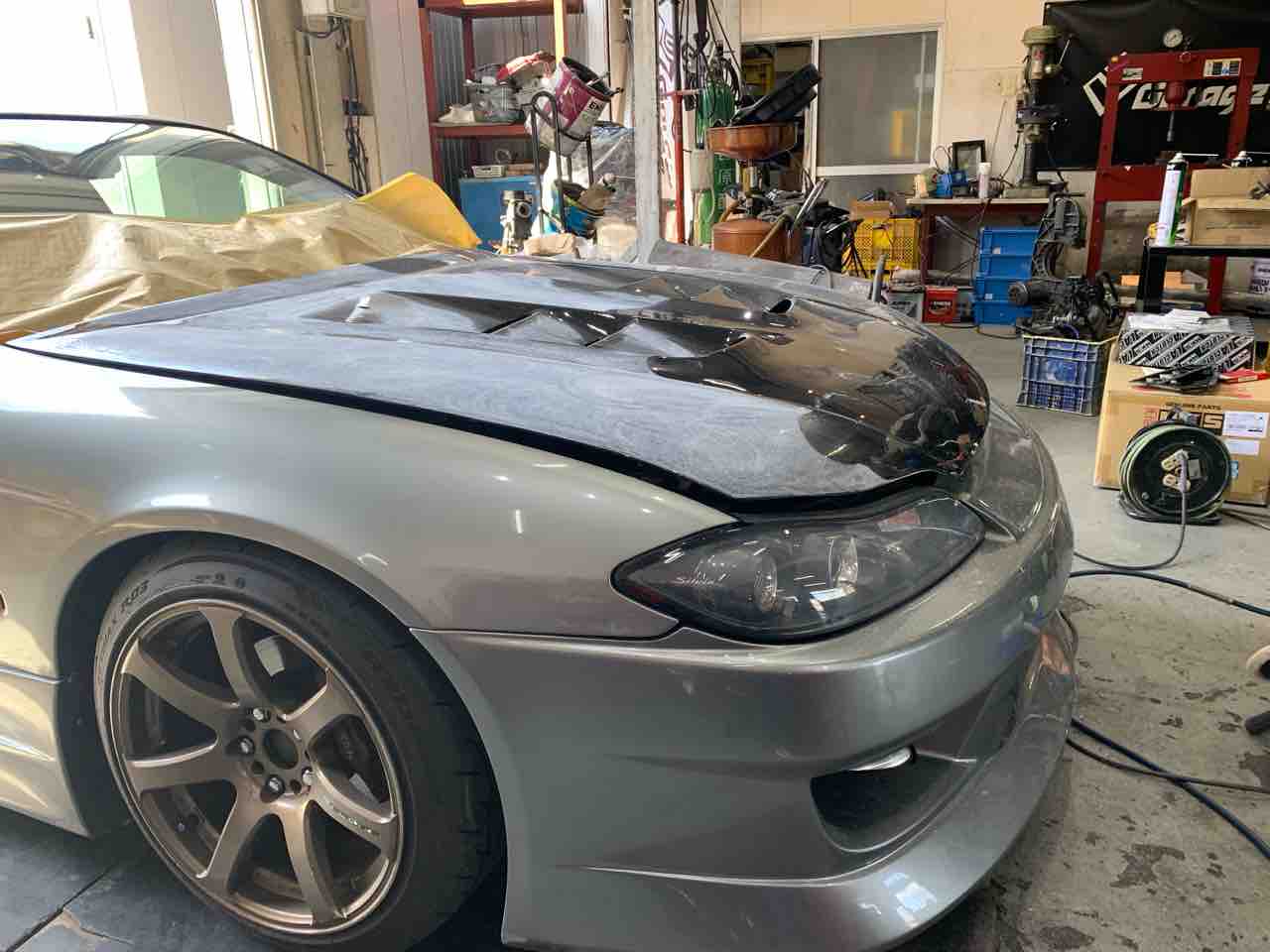 S15 シルビア カーボンボンネット ガレージマック？ 引き取り限定 埼玉