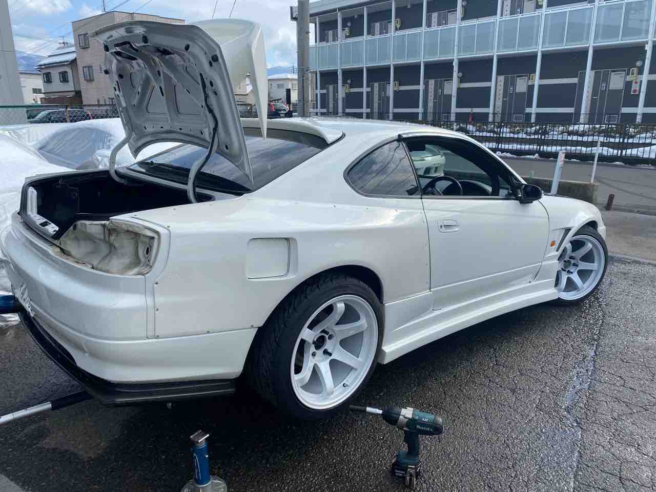 ガレージマック　シルビアS15 リアフェンダー s15 シルビア オーバーフェンダー リア ガレージマック