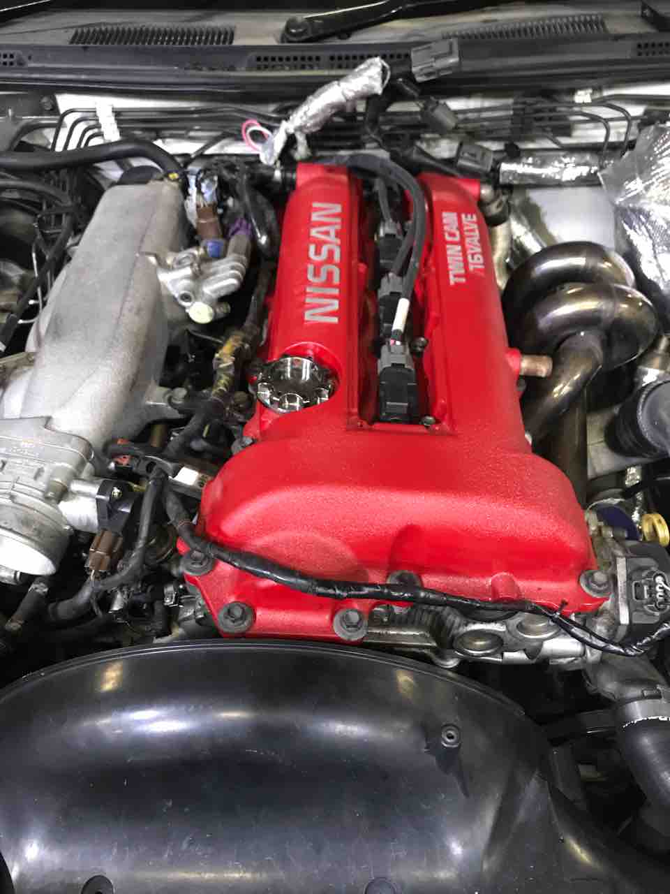 SR20DET S14 タペットカバー ヘッドカバー 塗りたて ラップ