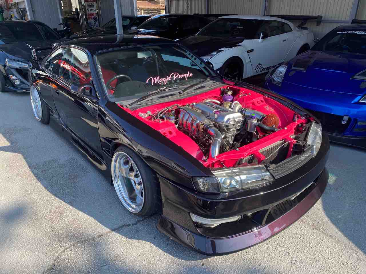 S14シルビア ボンネット修理、塗装 : GARAGEMAK BLOG