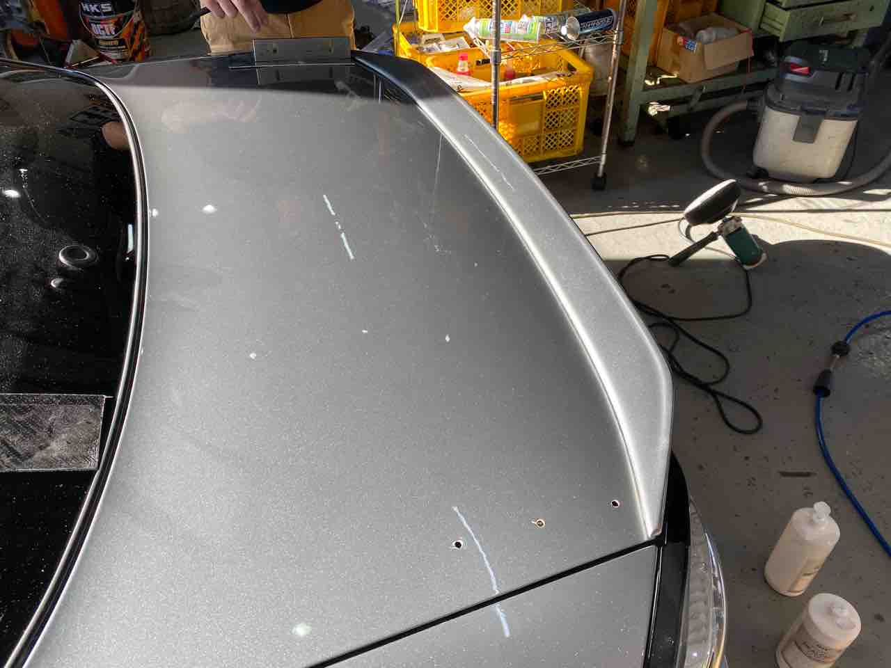 S15 シルビア トランク穴埋め GTウイング取り付け2 : GARAGEMAK BLOG