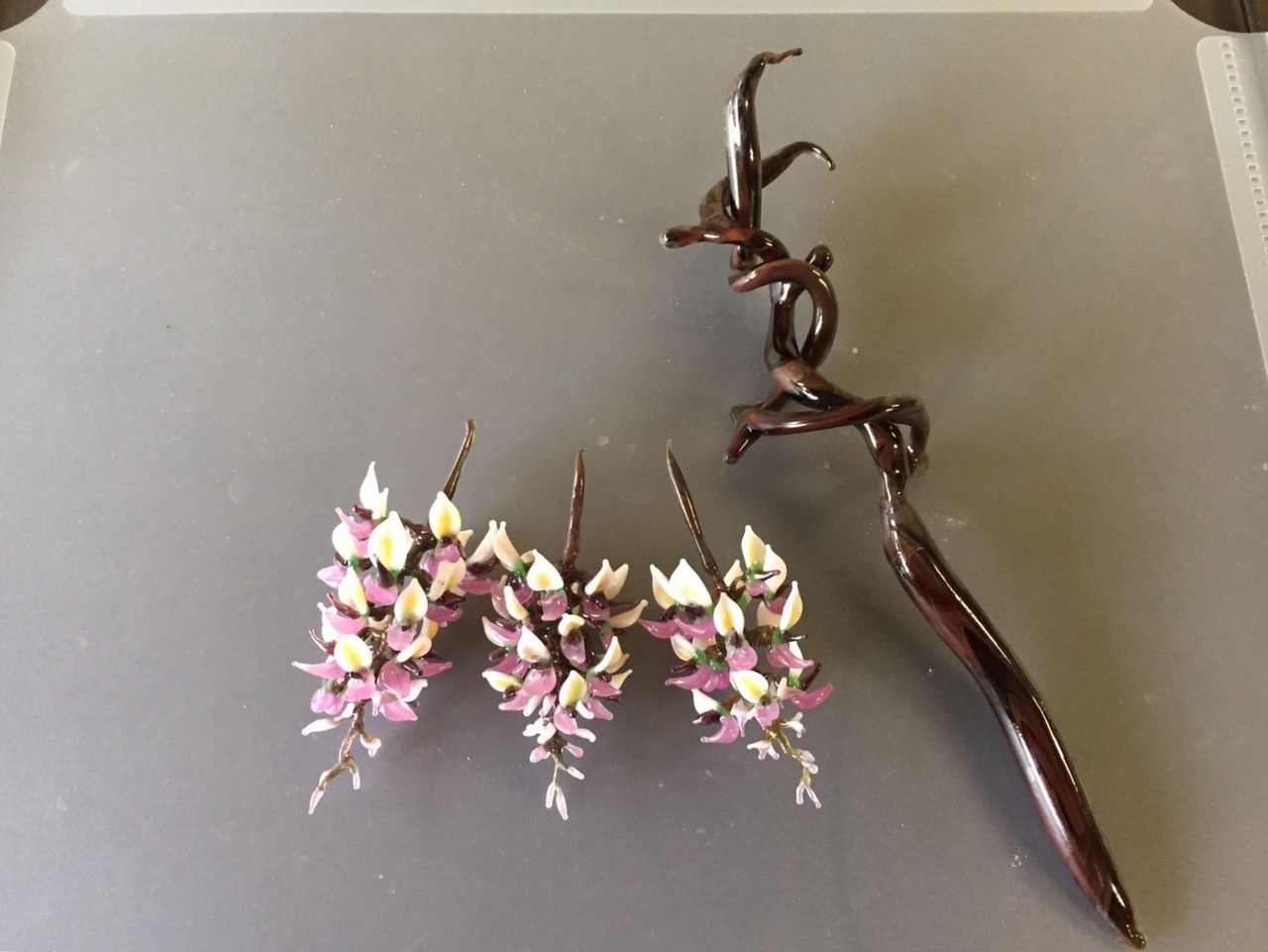 本物みたいなガラス細工 藤の花 ガラス工房 邦 本物みたいなガラス細工 藤の花 ガラス工房 邦