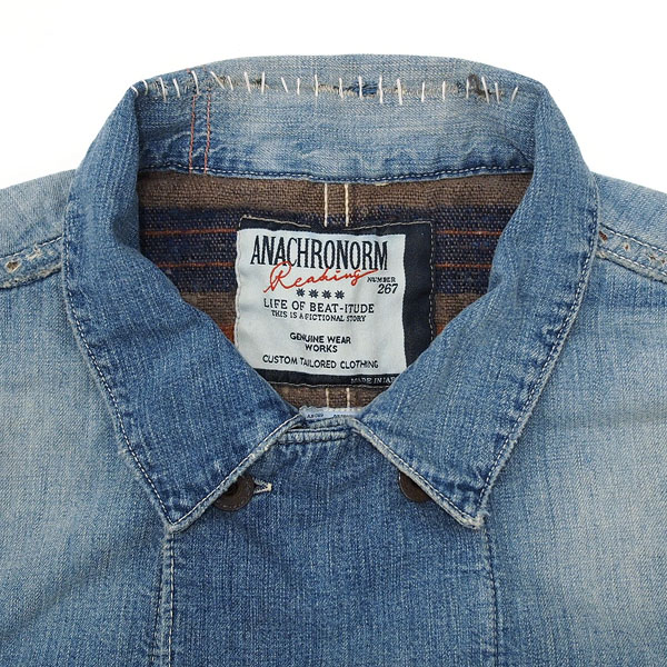 ANACHRONORM Reading デニム カバーオール アナクロノーム ANACHRONORM Reading Damaged Nep Denim Work Coveralls [Hard