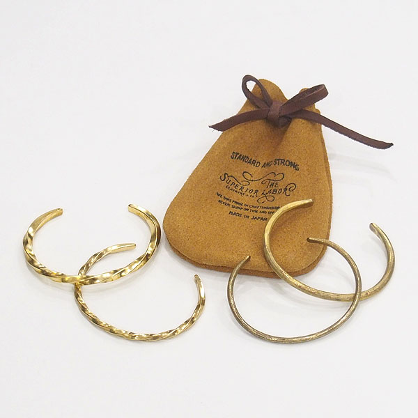 THE SUPERIOR LABOR シュペリオールレイバー バングル 真鍮 THE SUPERIOR LABOR Leather Rope Bangle Double - Fresh