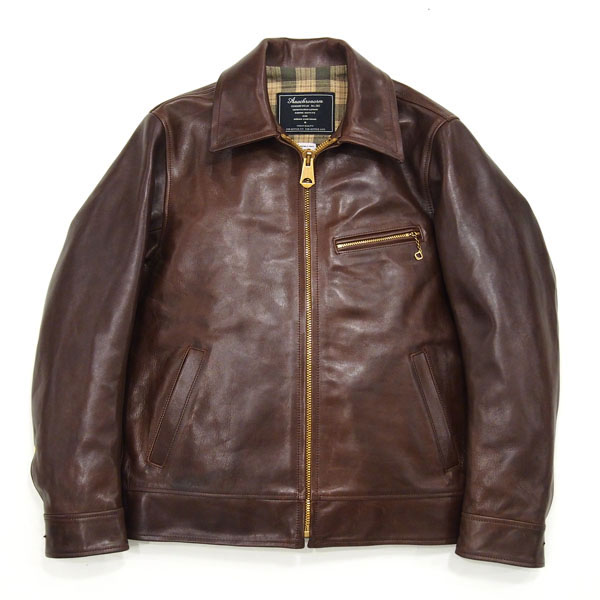 ANACHRONORM】WAX LEATHER SPORT JACKET : GARDEN ANACHRONORM】WAX LEATHER SPORT JACKET : GARDEN
