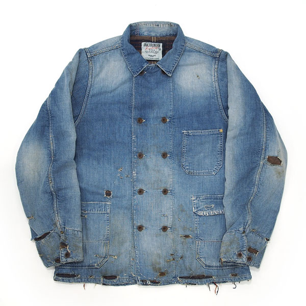 ANACHRONORM Reading】Damaged Border Lining W-Work Denim ANACHRONORM Reading】Damaged Border Lining W-Work Denim