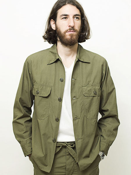 A VONTADE】Poplin Utility Shirt : GARDEN