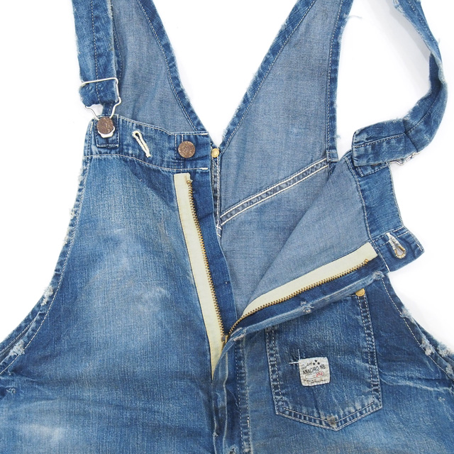ANACHRONORM】8oz DENIM TAPERED OVERALL / INDIGO (REMAKE WASH) : GARDEN