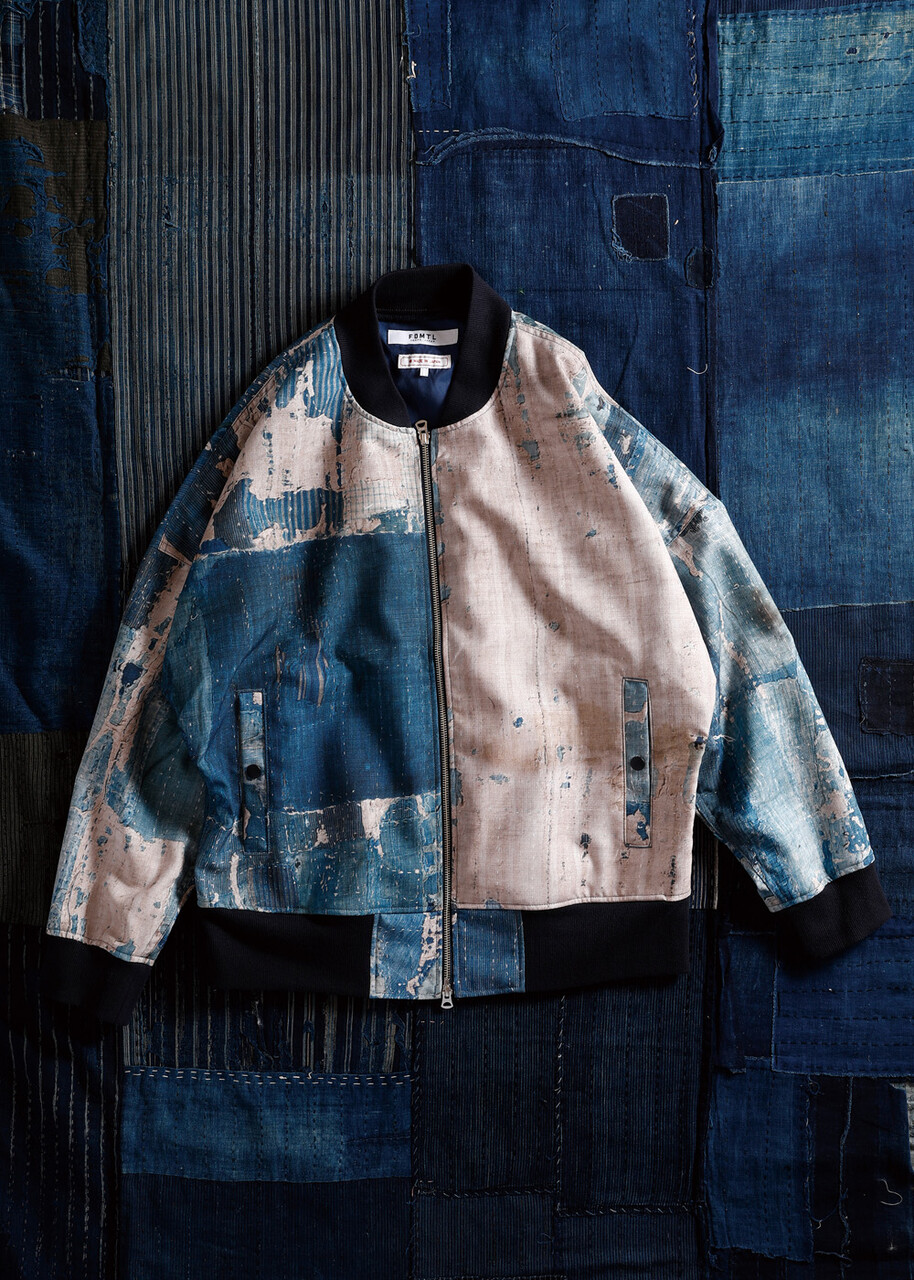 ジャケット・アウター FDMTL BORO BOMBER JACKET 4 FDMTL BORO BOMBER JACKET (Indigo) -FASCINATE