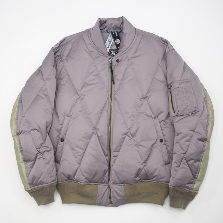 BAL】DIAMOND QUILTED DOWN BOMBER JACKET : GARDEN