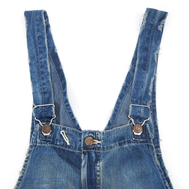 ANACHRONORM】8oz DENIM TAPERED OVERALL / INDIGO (REMAKE WASH) : GARDEN