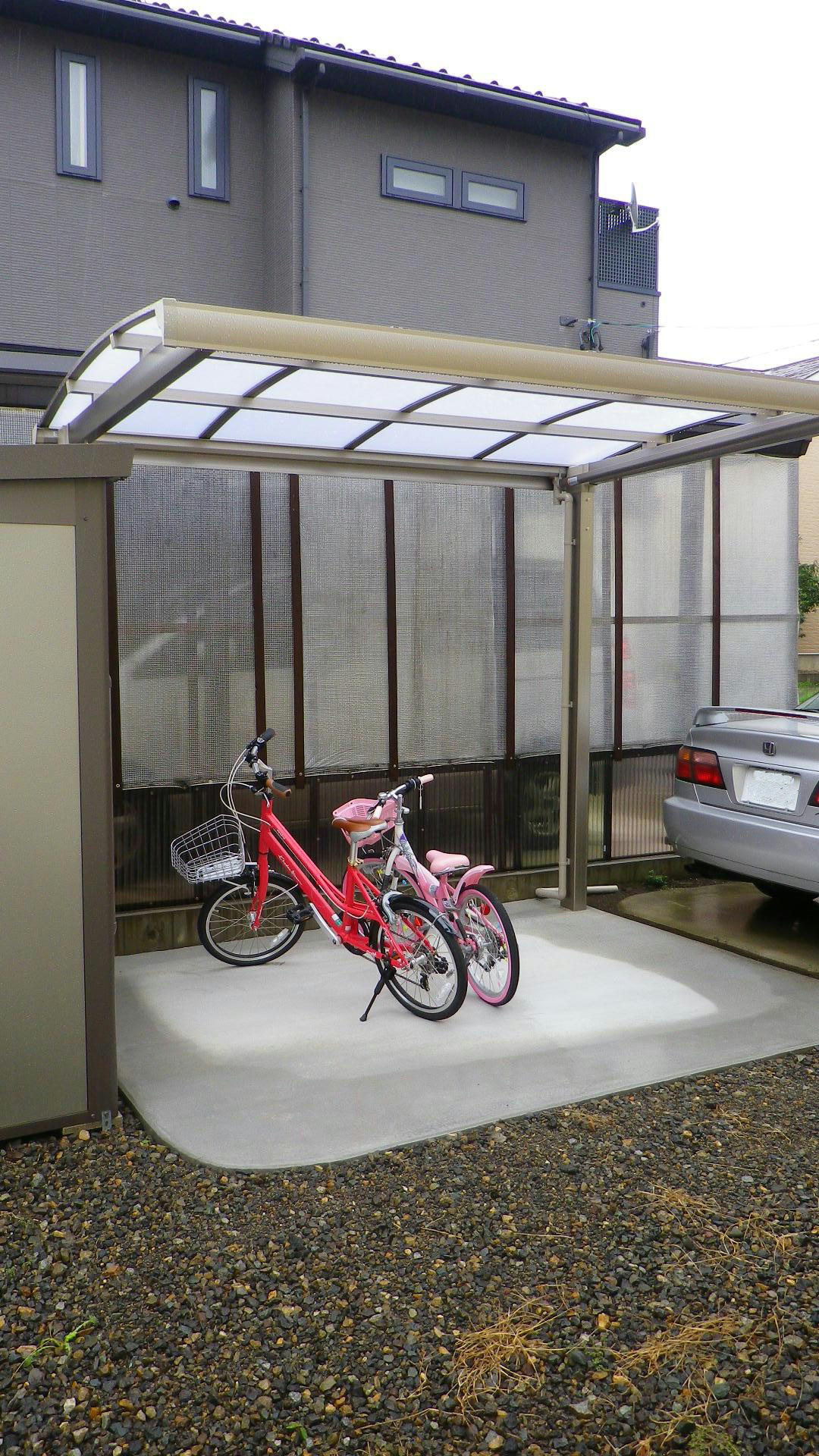自転車置き場 ここちよい 庭とエクステリア ガーデン工房 かしわ葉 自転車置き場 ここちよい 庭とエクステリア ガーデン工房 かしわ葉