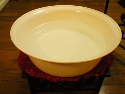 草津温泉湯の花でFoot bath