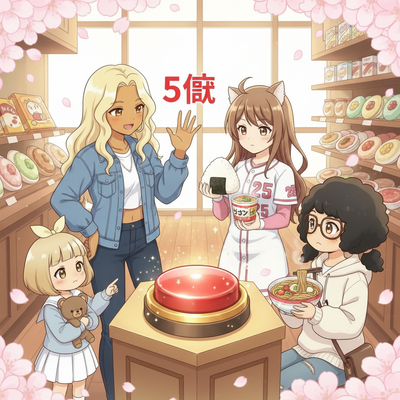 5億貰えるけど「ん」で終わる食べ物しか食べられなくなるボタン