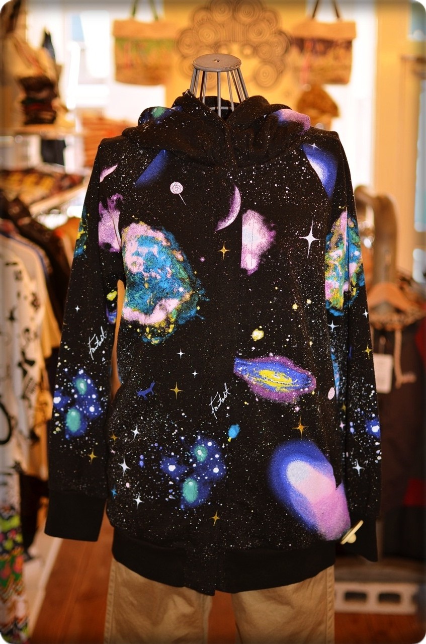 宇宙柄 パーカー ニットワンピ Garo Sausalito