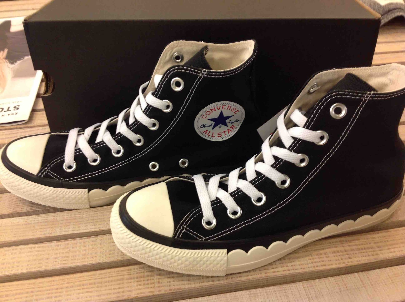 converse all star scallop tape hi