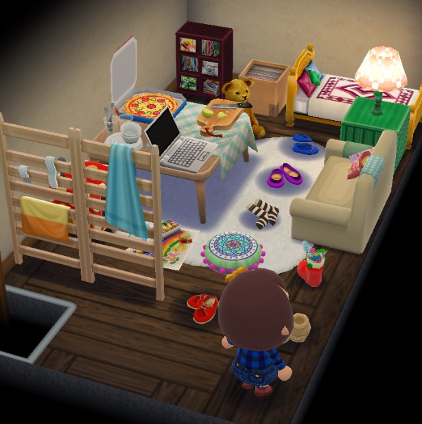 片付けられない人の部屋 を完全再現したユーザー現る これはリアルだわ ポケ森 どうぶつの森 ポケットキャンプ スキマ情報局