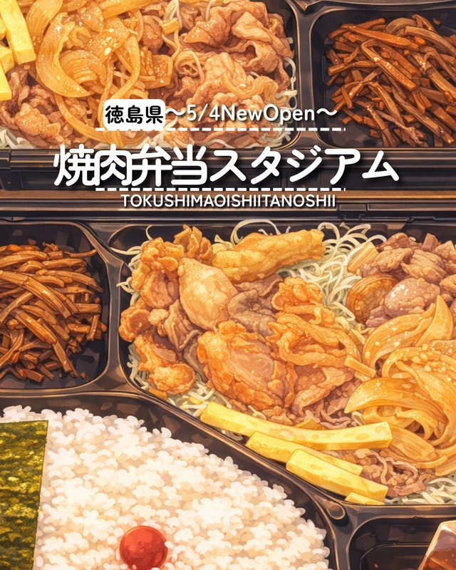 【徳島県徳島市】祝開店！焼肉弁当スタジアム