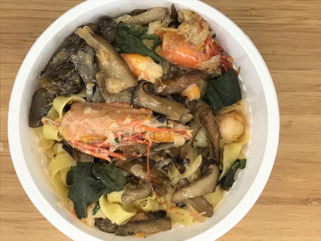 海老ときのこのクリームフィットチーネ2