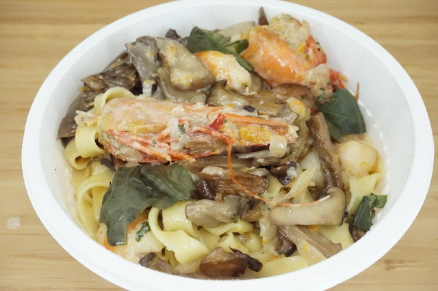 海老ときのこのクリームフィットチーネ1-1